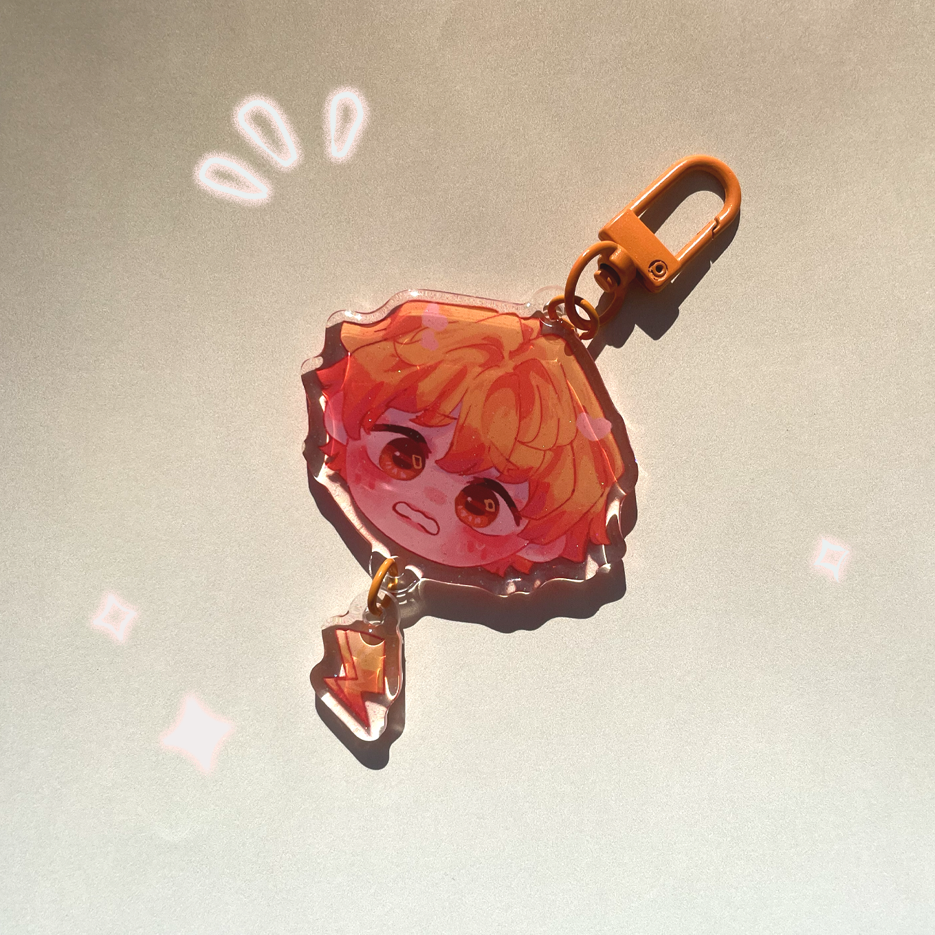 Zenitsu face keychain
