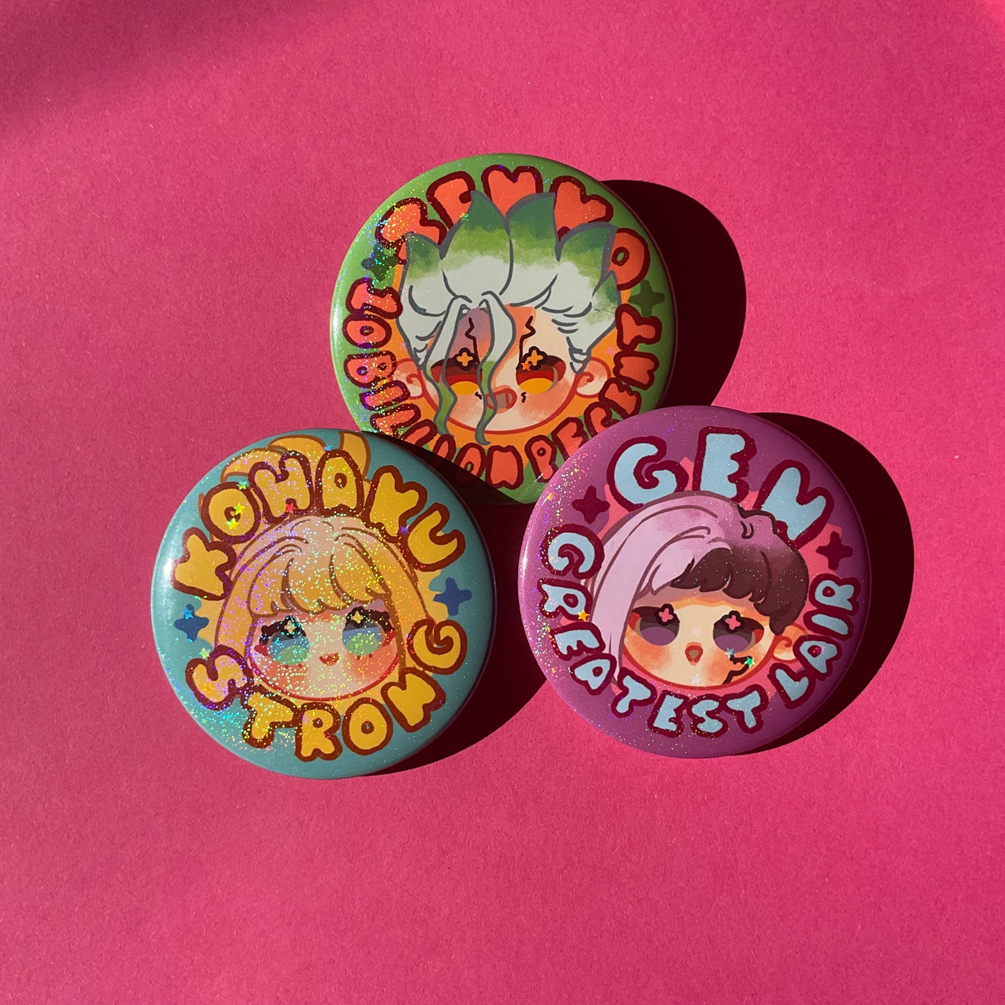 Dr.Stone button badge