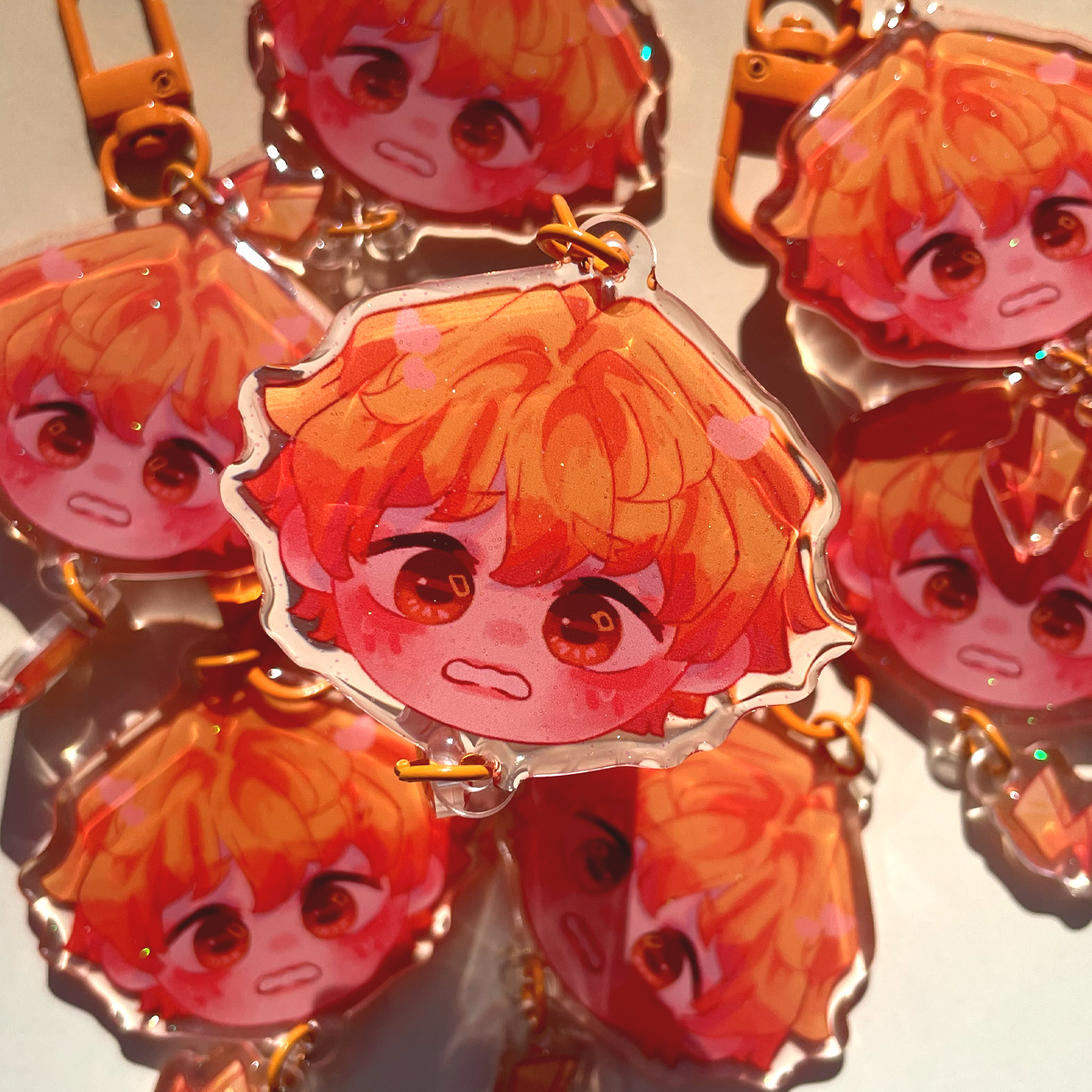 Zenitsu face keychain