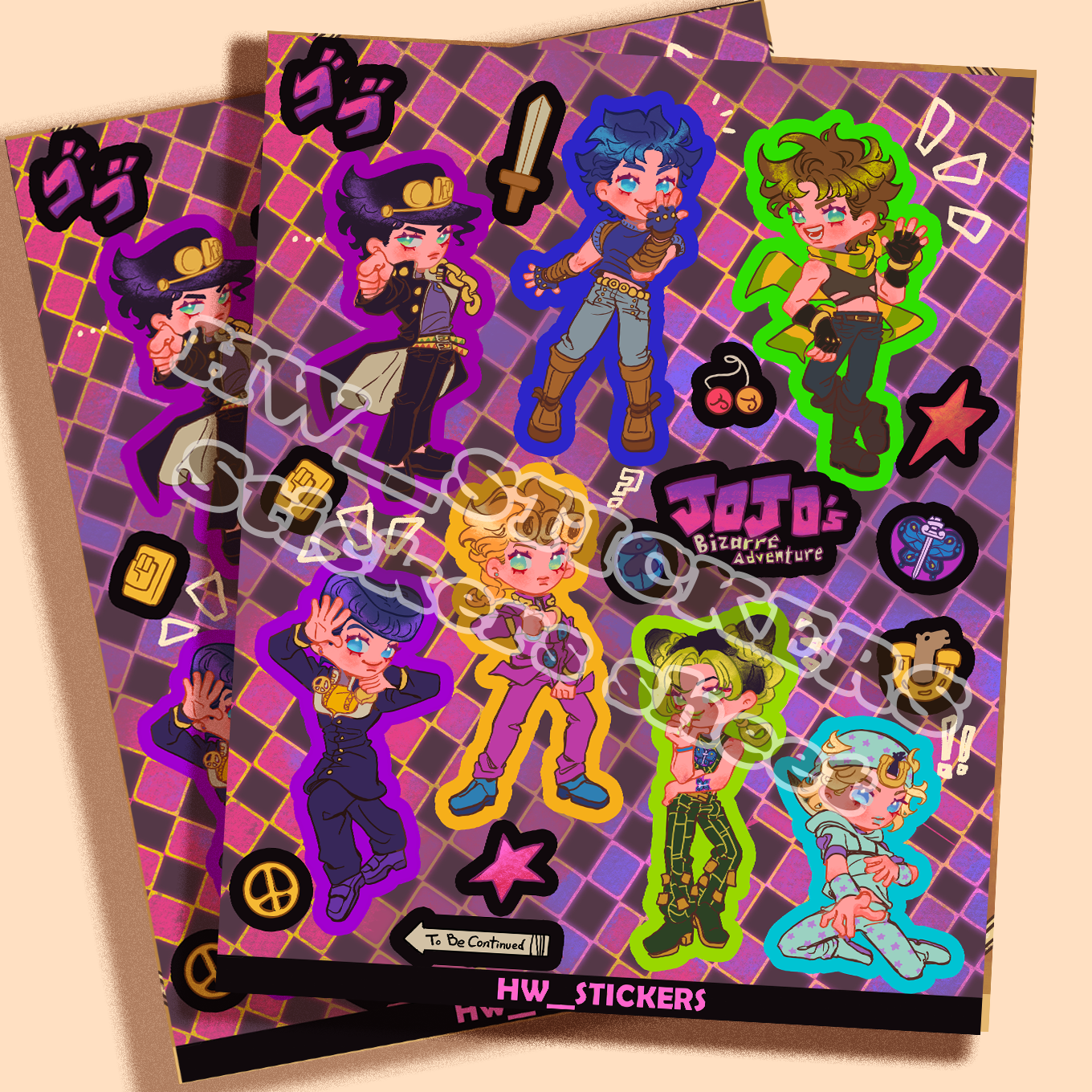 Jojo sticker sheet
