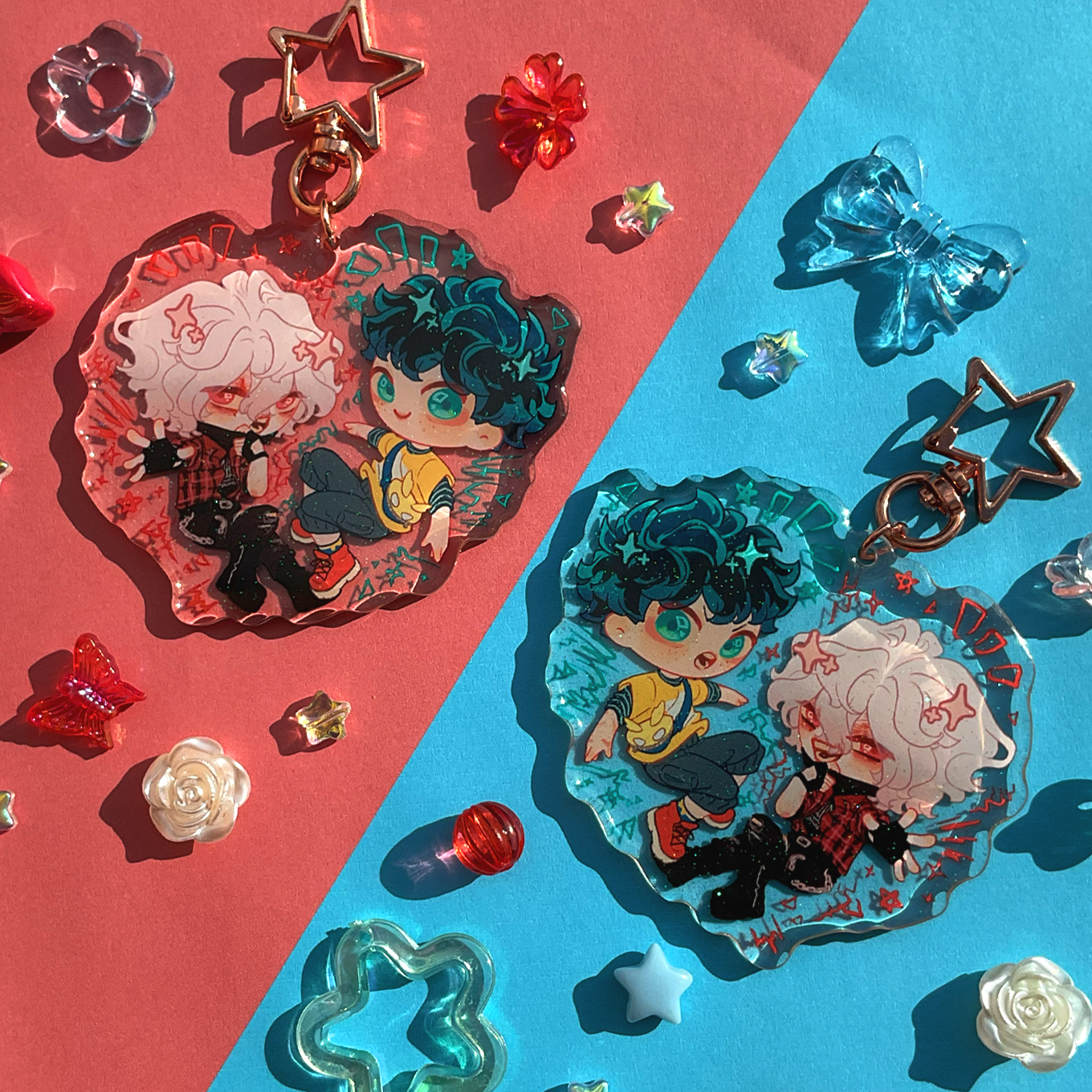 Deku und Shigaraki Schlüsselanhänger
