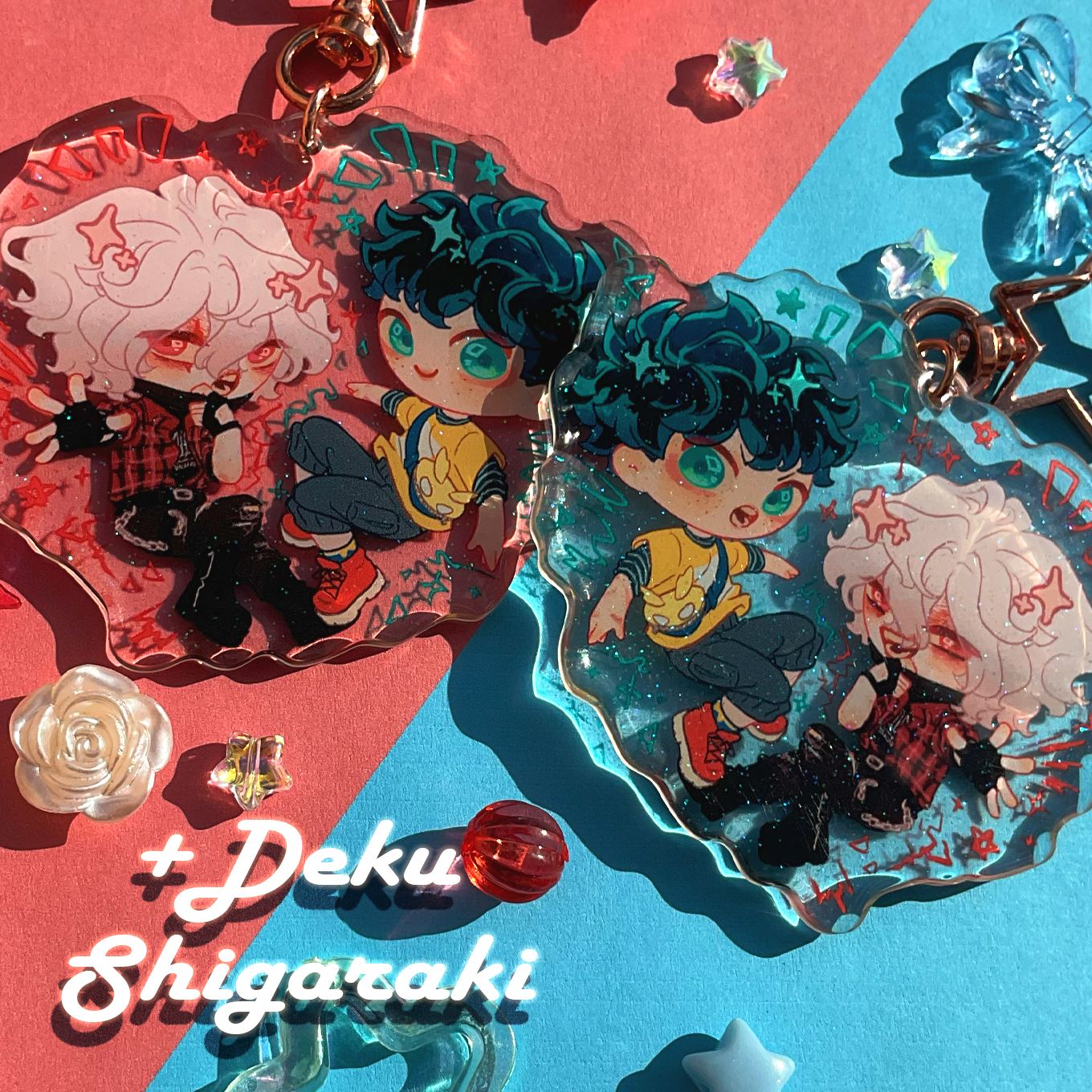 Deku und Shigaraki Schlüsselanhänger