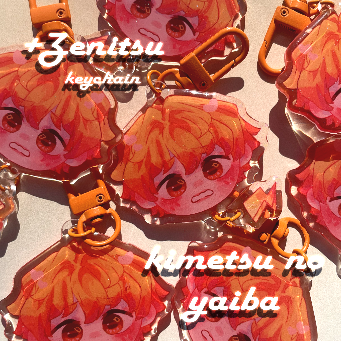 Zenitsu face keychain