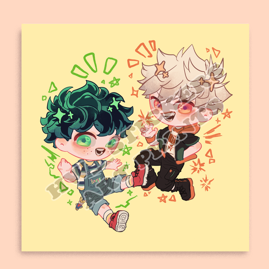 Deku and Kacchan mini print