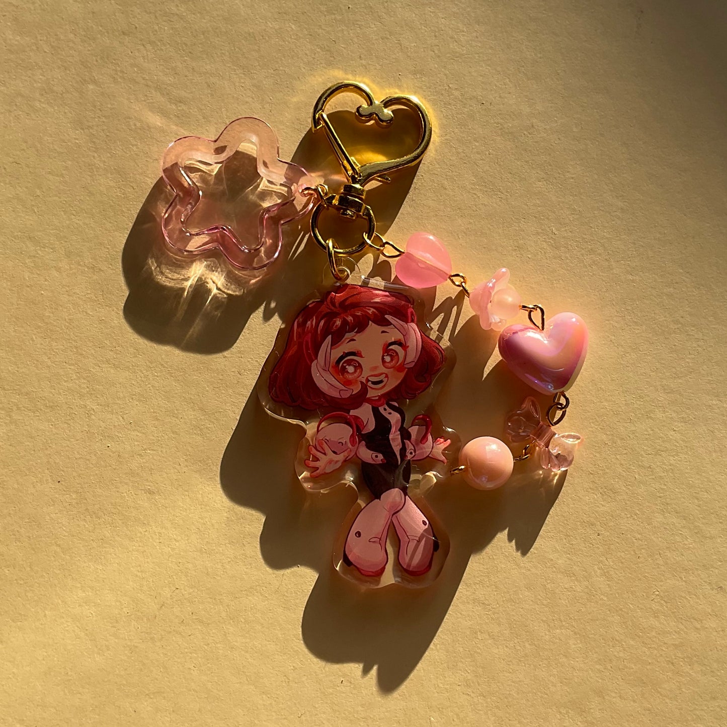 Uraraka keychain beads