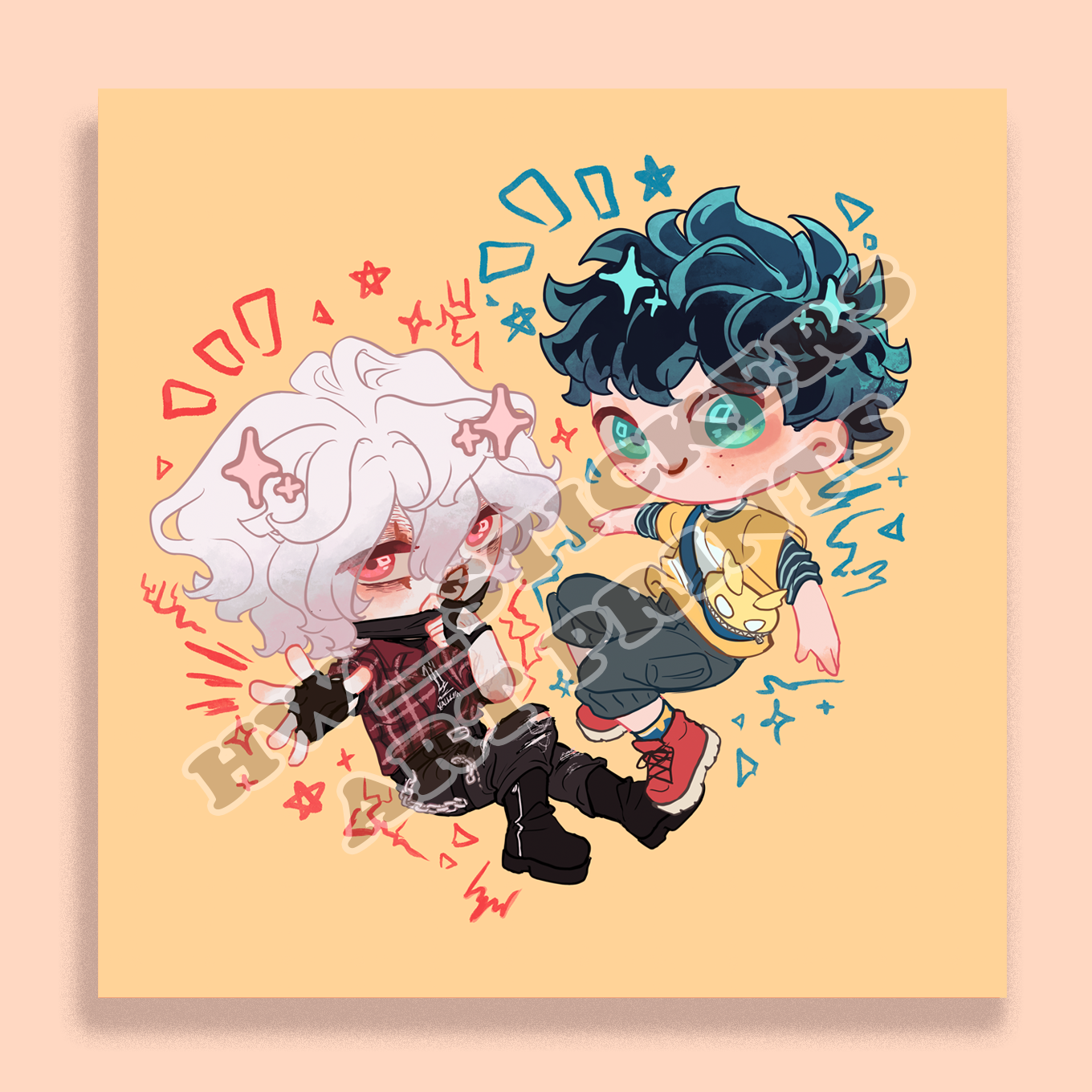 Deku and Shigaraki mini print