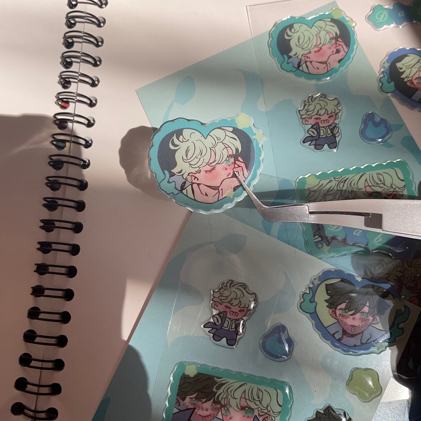 Epoxy sticker sheet