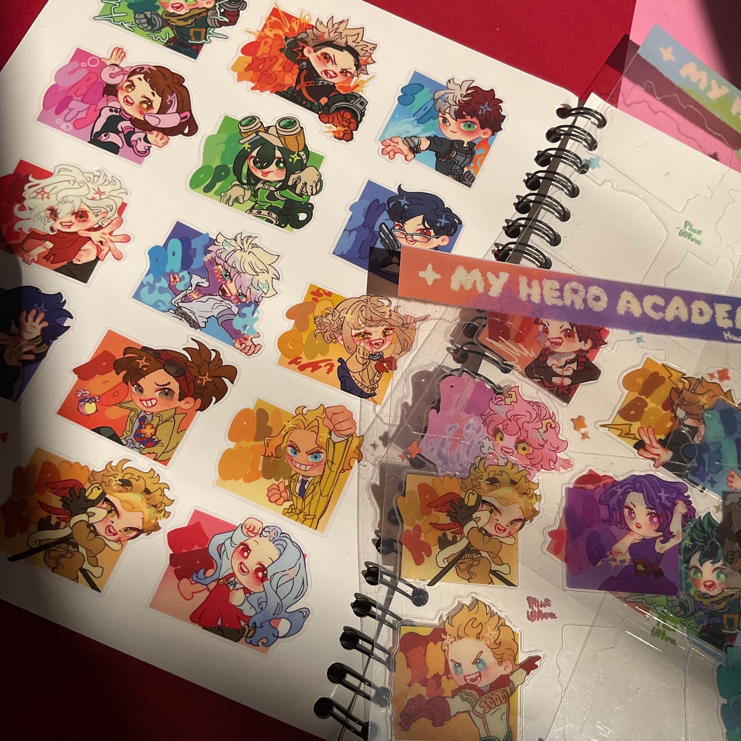MHA sticker sheet