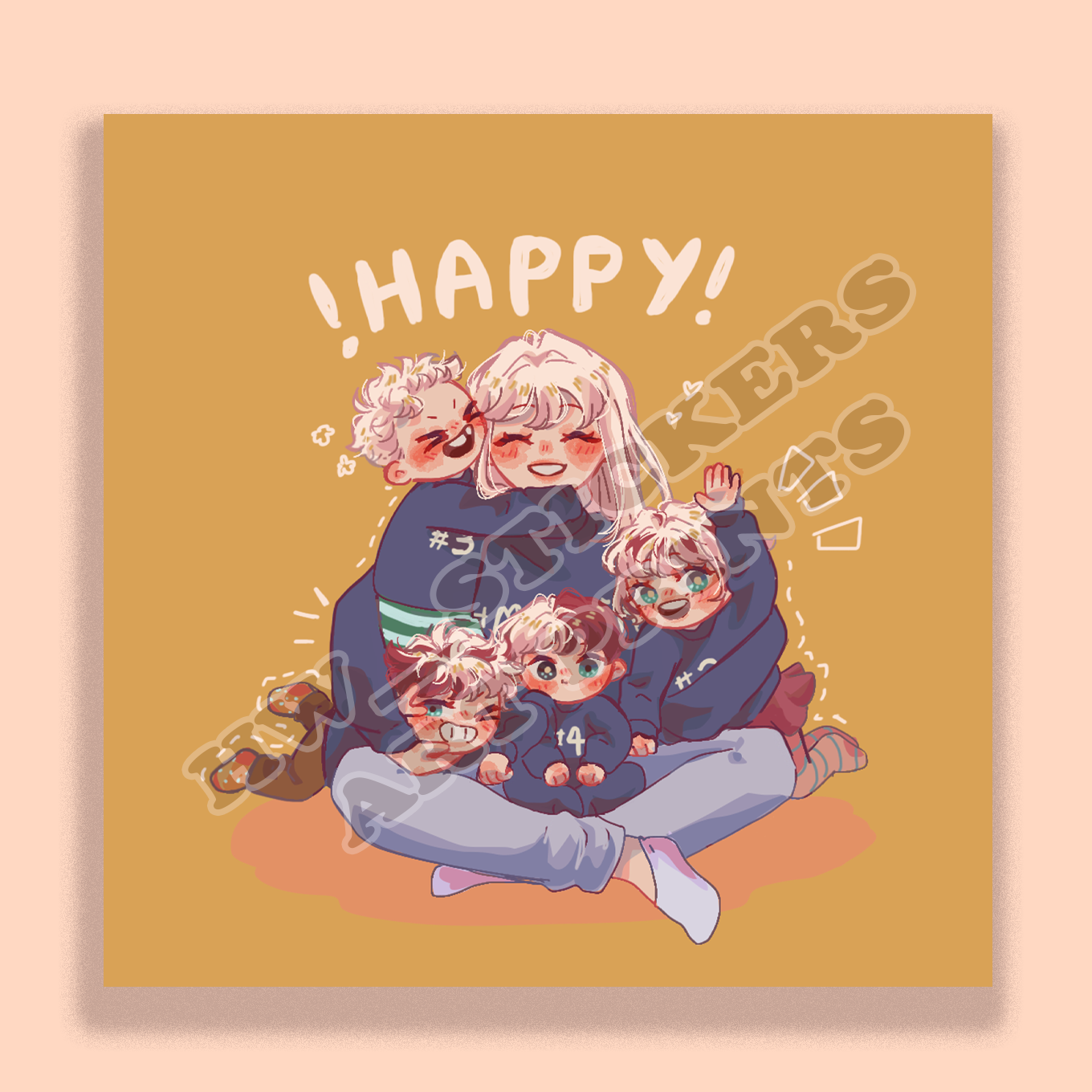 Happy family mini print