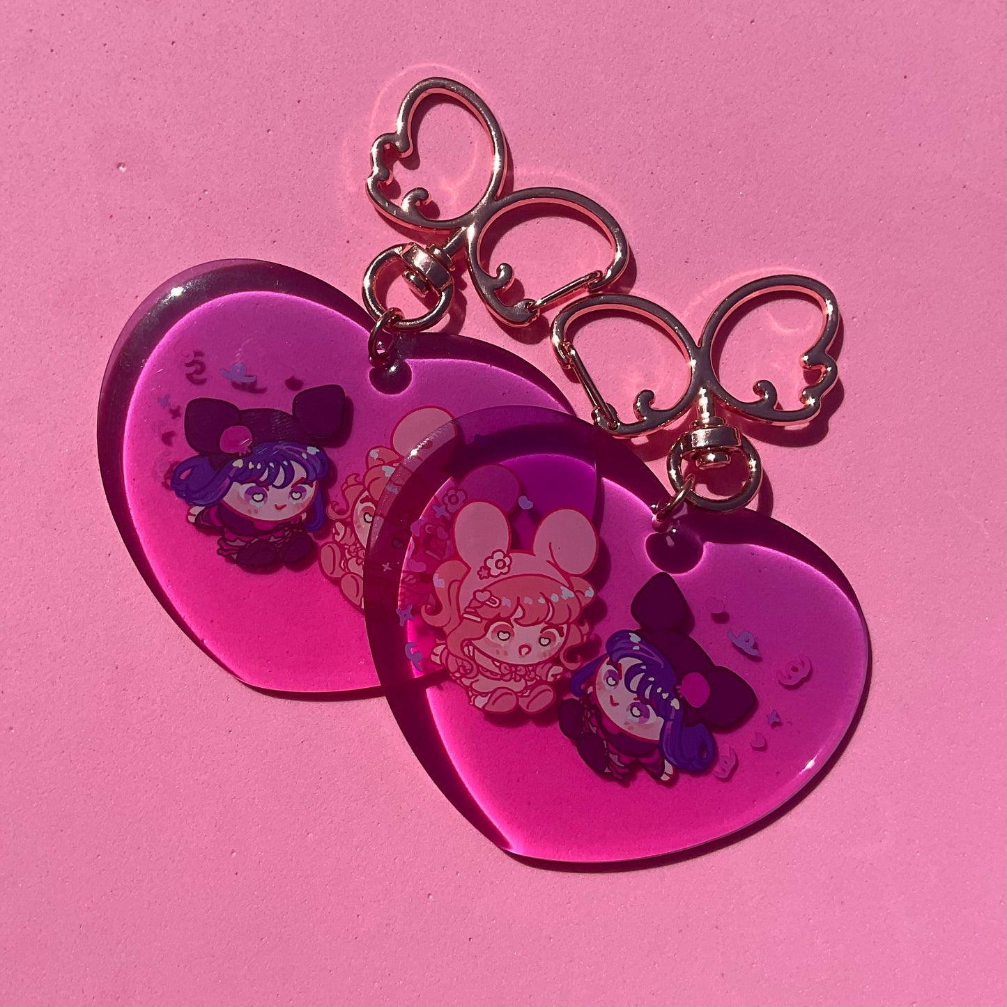 Sanrio My Melody and Kuromi keychain