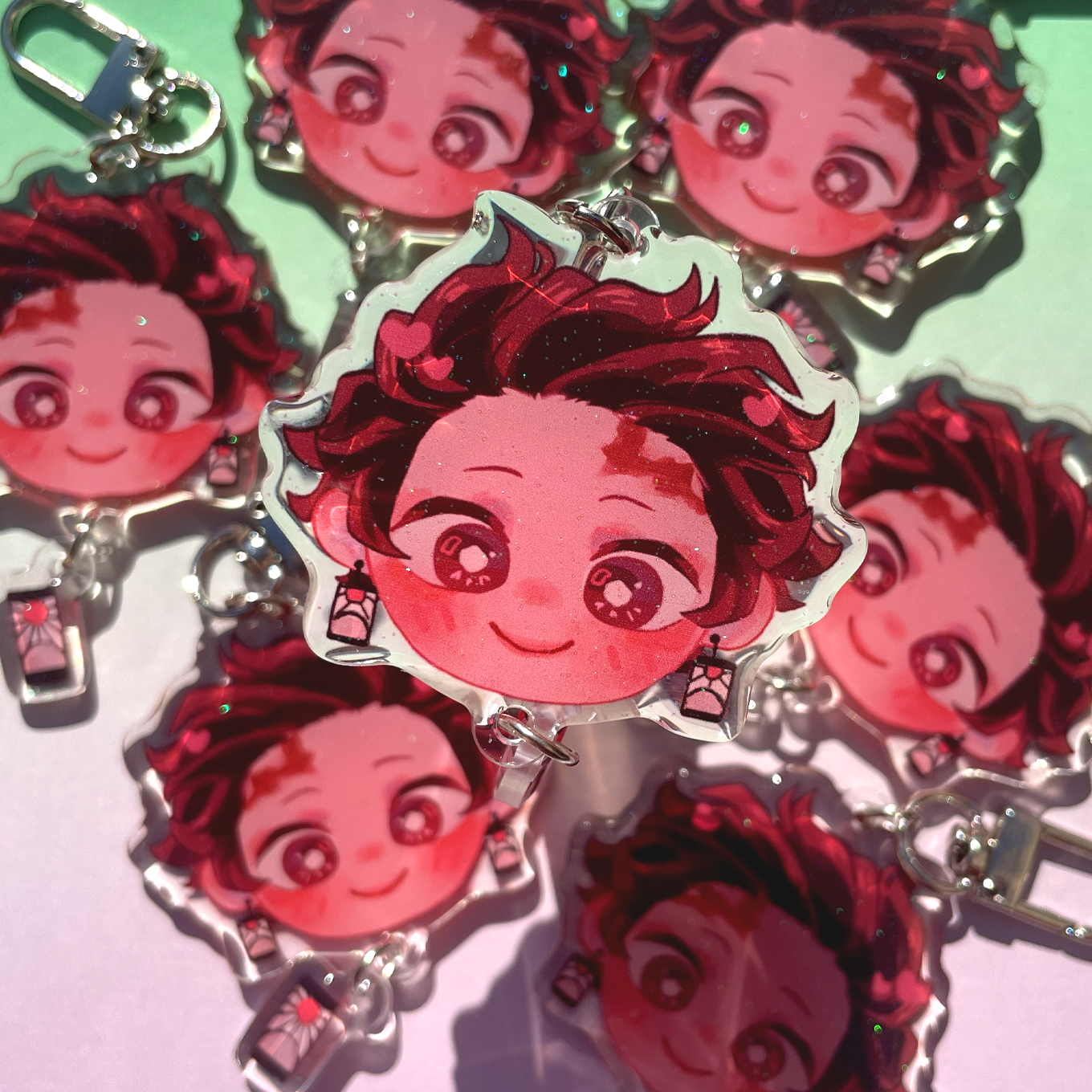 Tanjiro face keychain