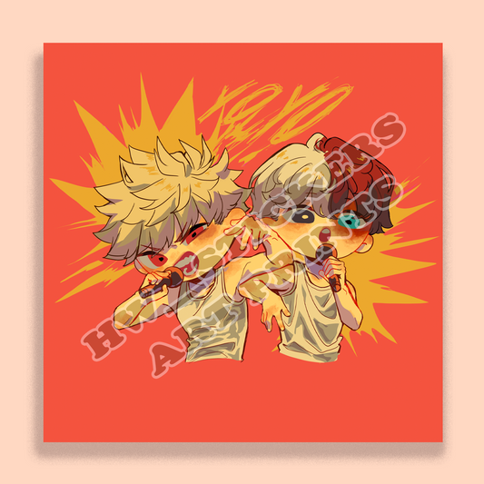 Shoto and Kacchan mini print