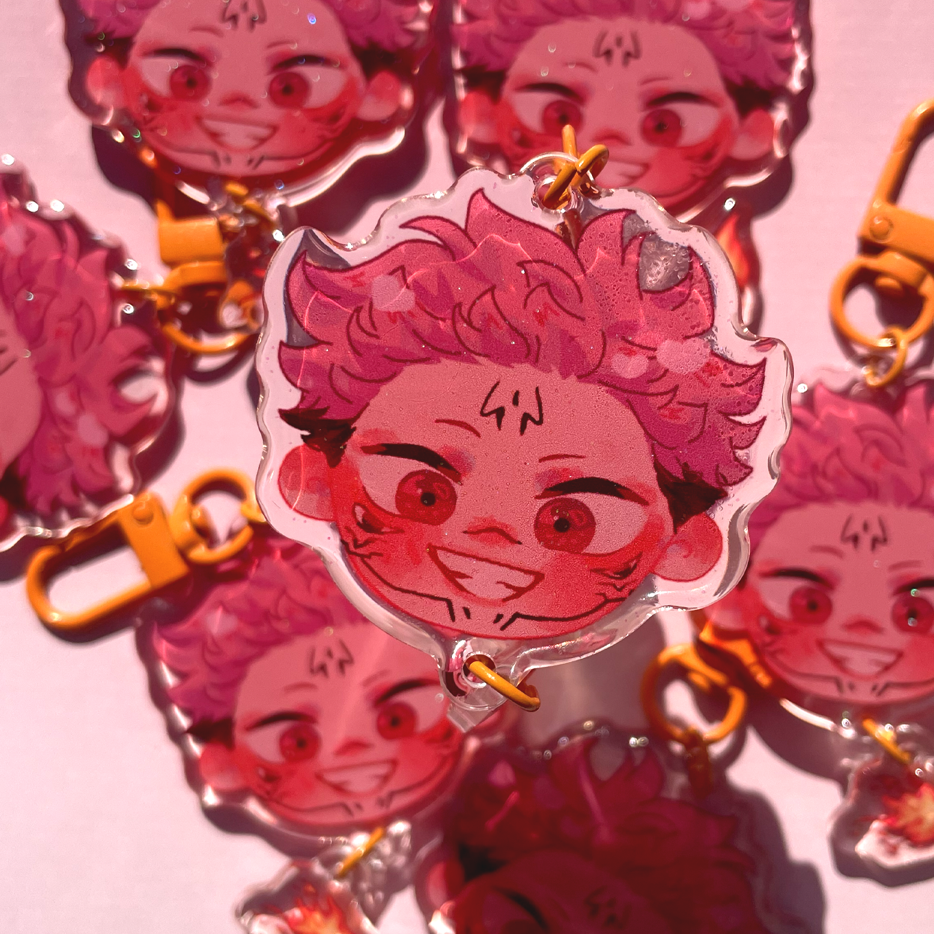 Sukuna face keychain