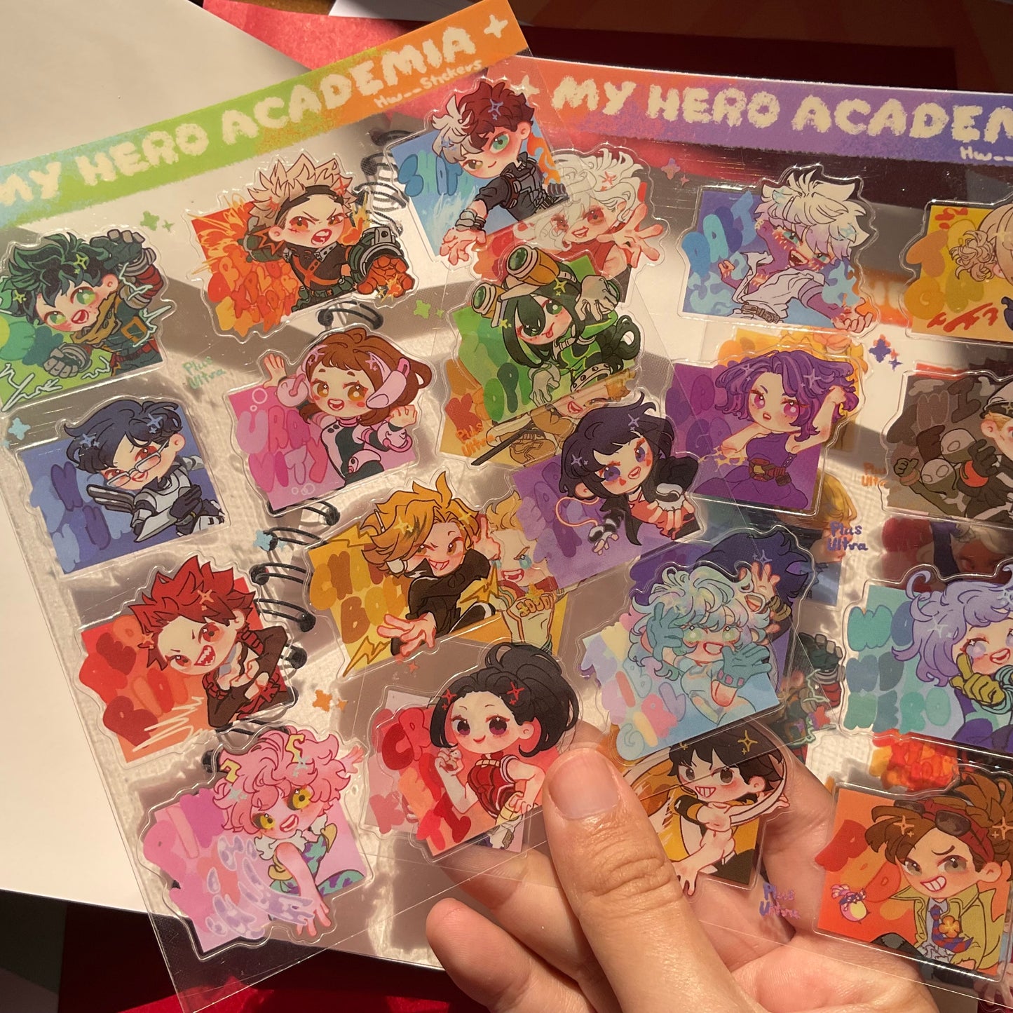 MHA sticker sheet