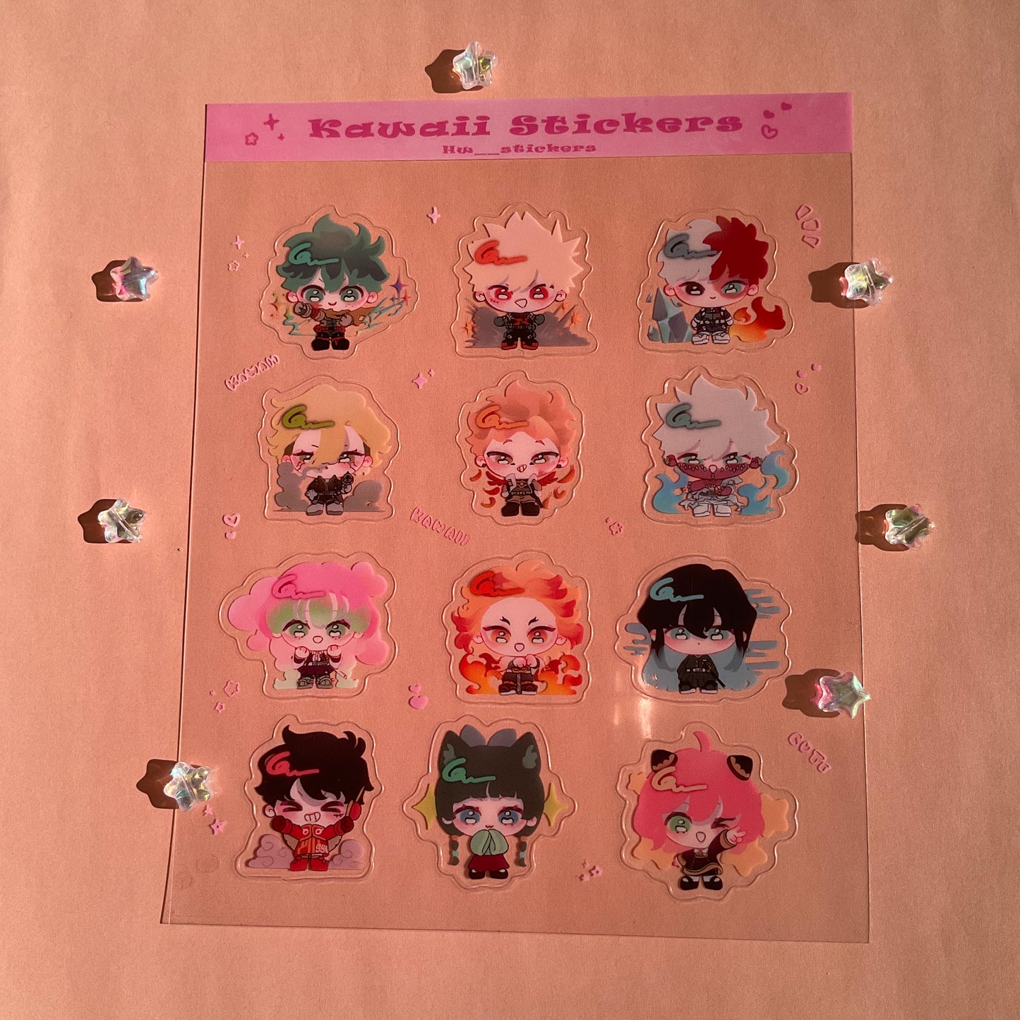 Kawaii sticker sheet