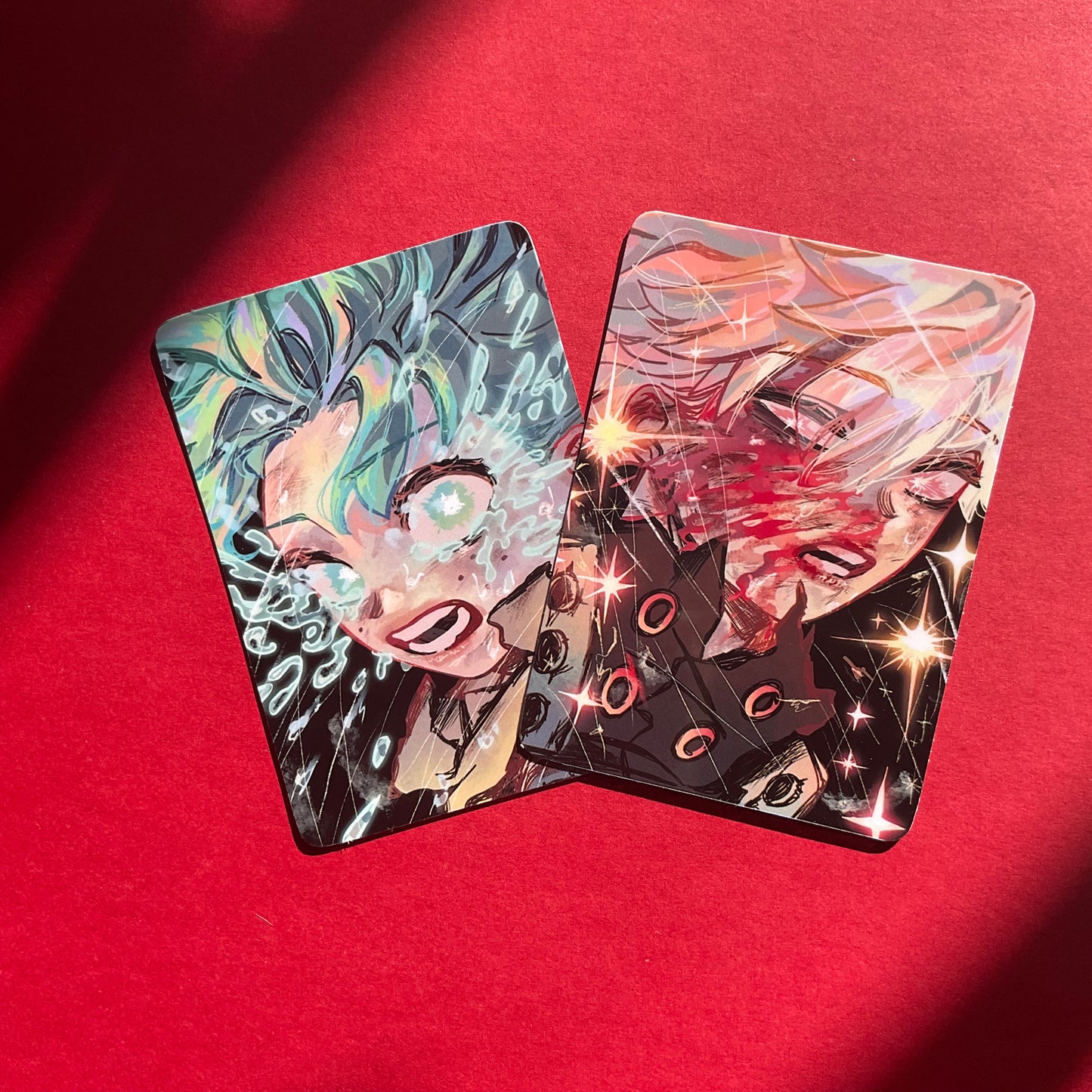 Deku and Bakugo photocards