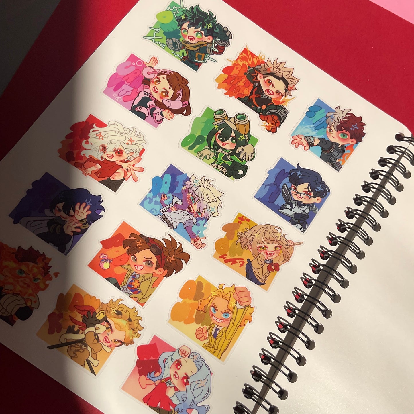MHA sticker sheet