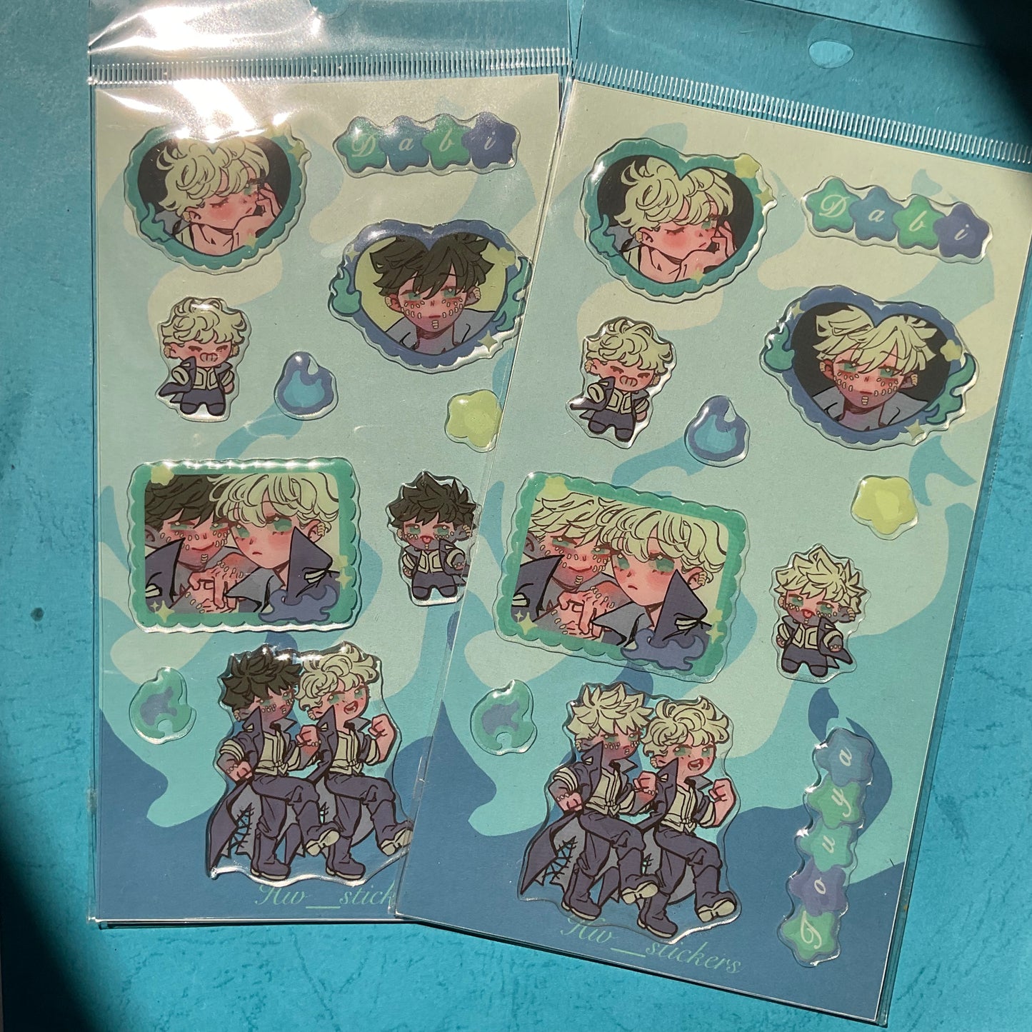 Epoxy sticker sheet