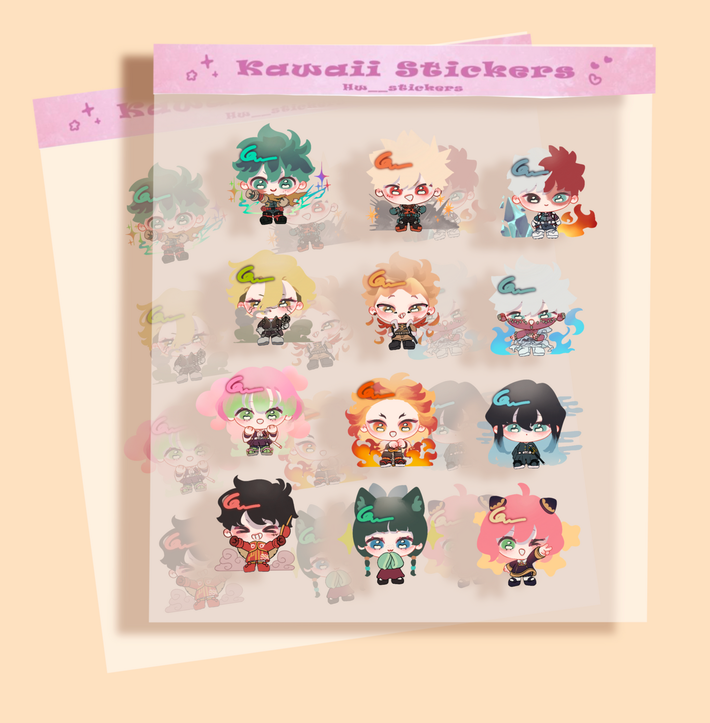 Kawaii sticker sheet
