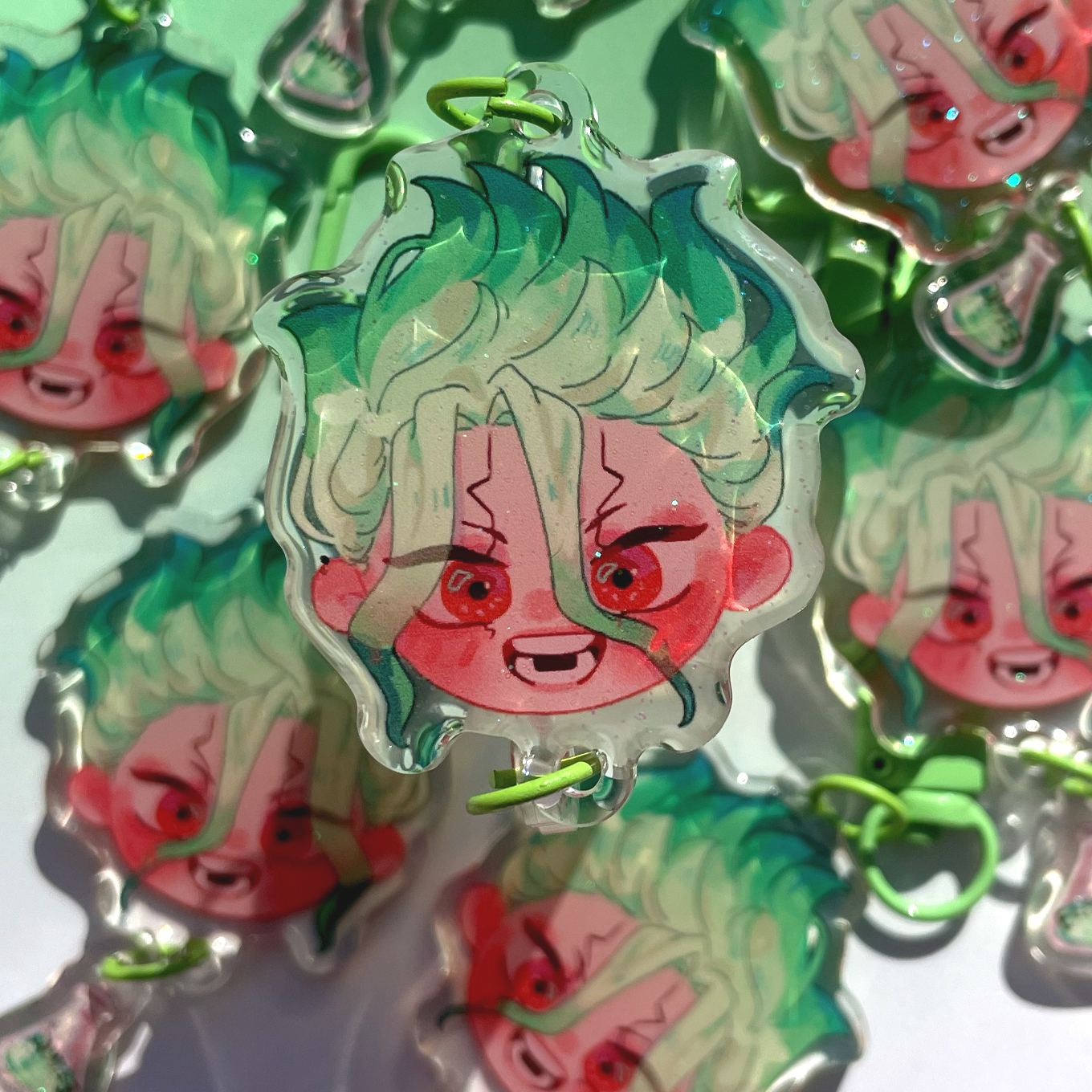 Senku face keychain