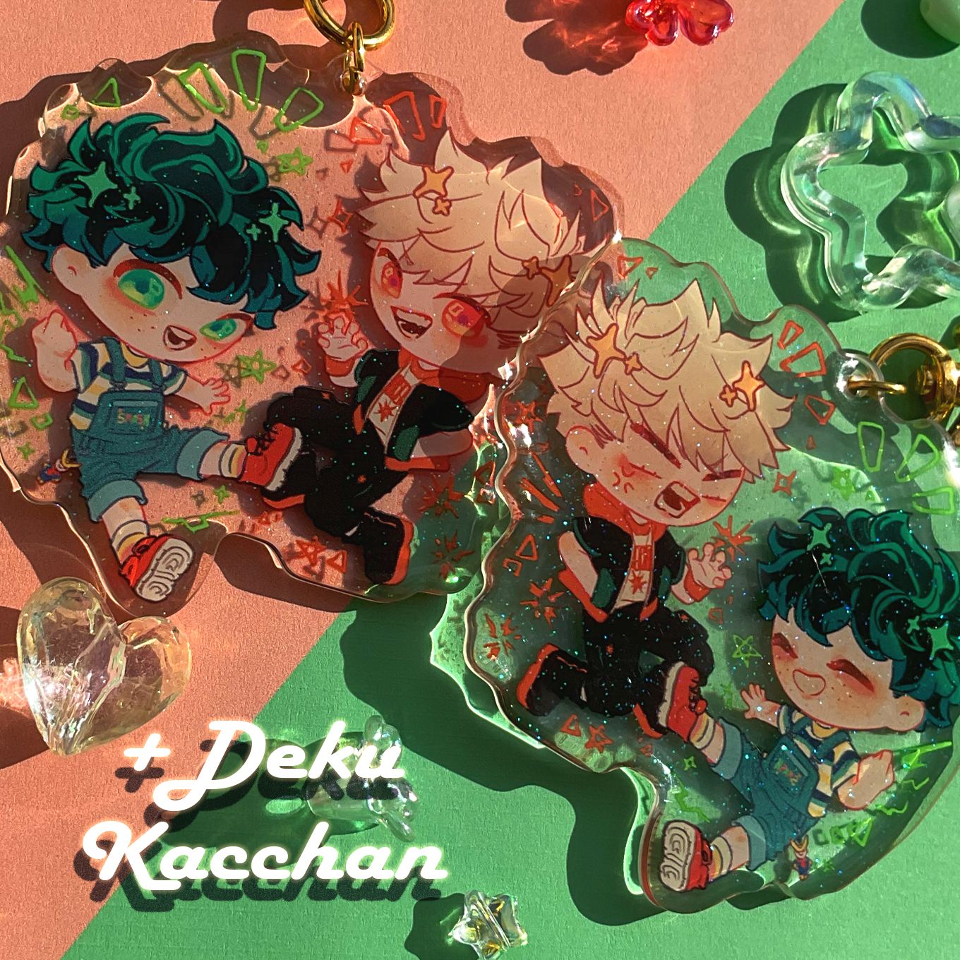 Deku and Kacchan keychain