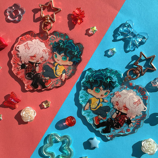 Deku and Shigaraki keychain