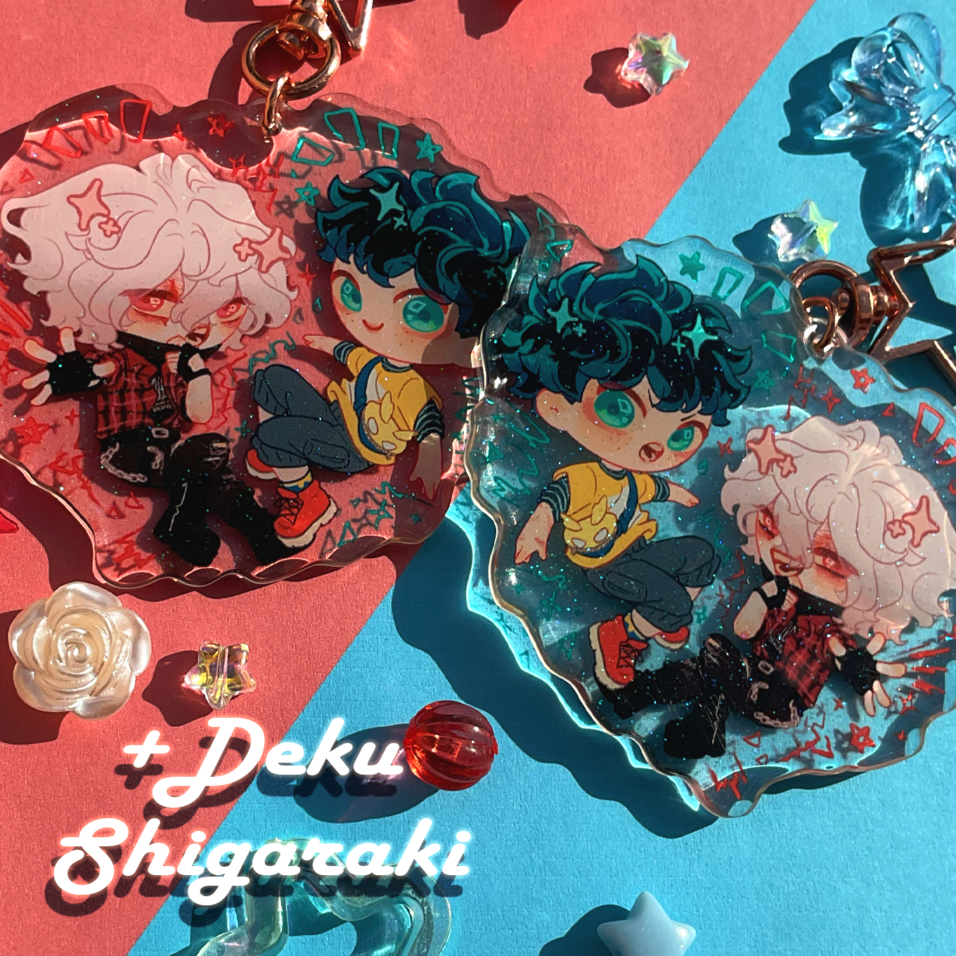 Deku and Shigaraki keychain