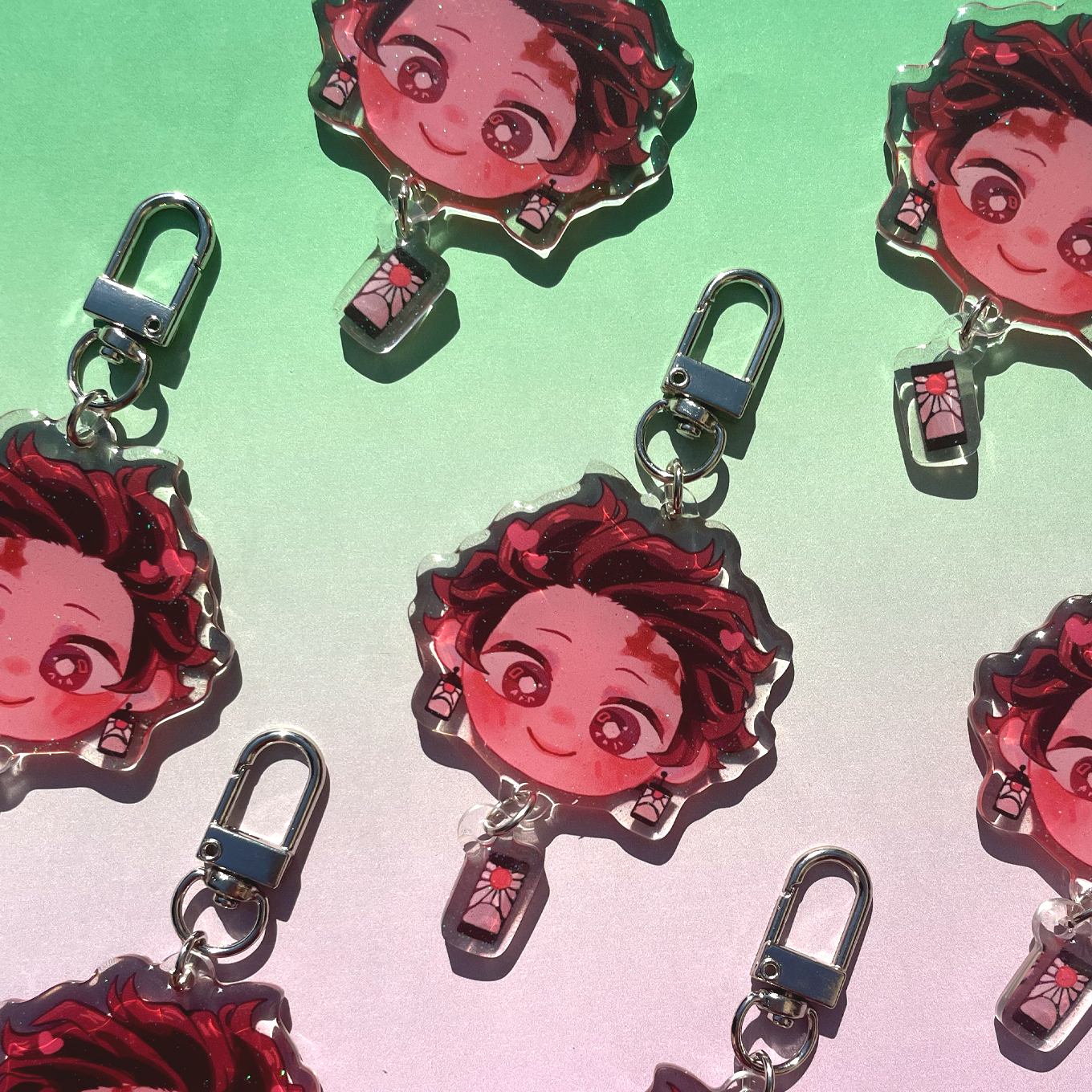 Tanjiro face keychain