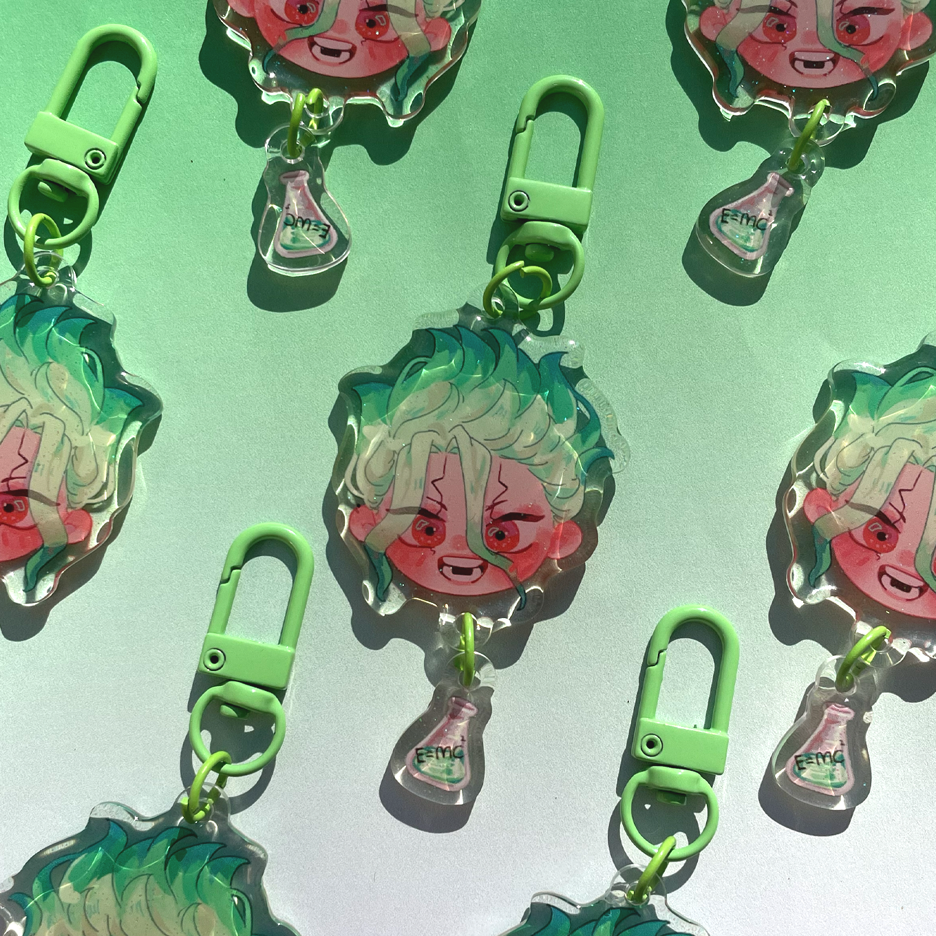 Senku face keychain