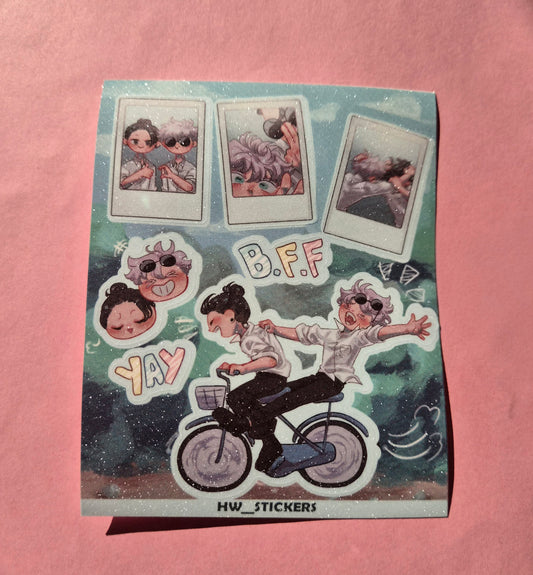 Special Gojo and Geto School Sticker sheet
