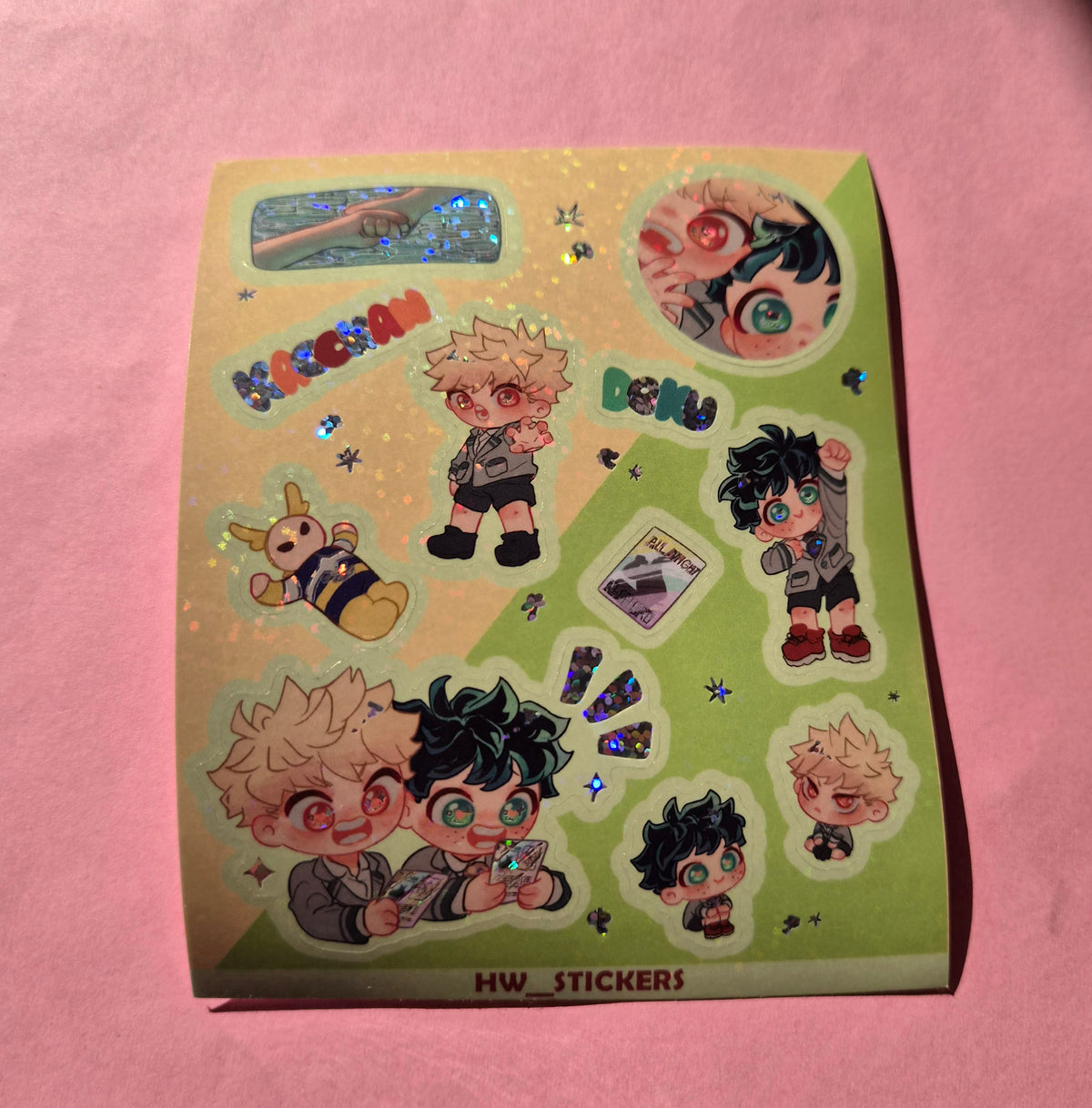 Special Deku and Bakugo Childhood Sticker sheet