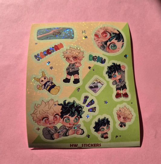 Special Deku and Bakugo Childhood Sticker sheet