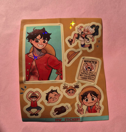 Special Lufy Sticker sheet