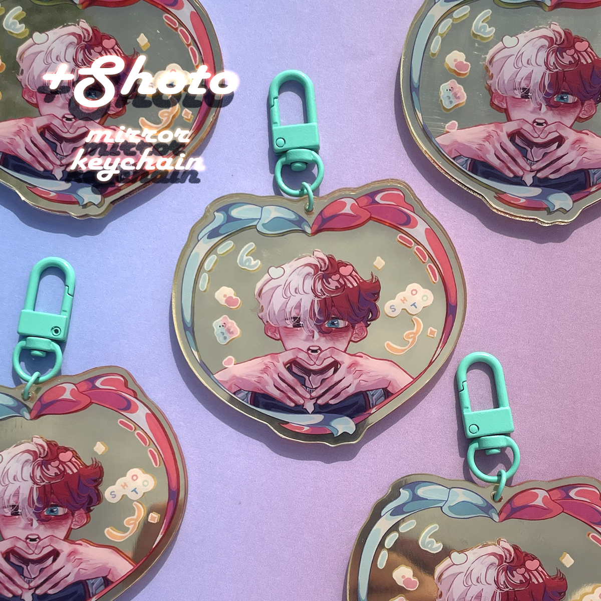 Shoto Keychain Shoto mirror keychain – Hw__stickers